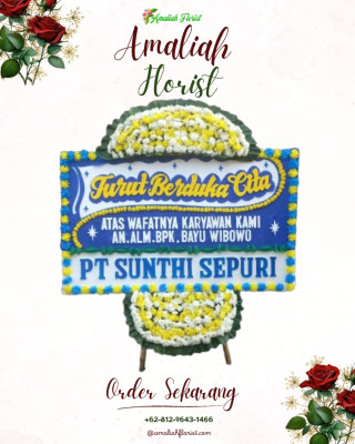 Papan Bunga Duka di Pamukan Selatan